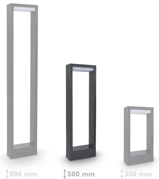 Brilagi-LED Kültéri lámpa RAGUSA LED/7W/230V 3000/4000/6000K antracit IP54 50 cm