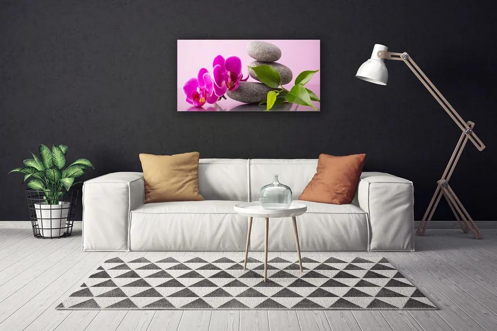 Vászonkép Zen Virág orchidea növény 125x50 cm