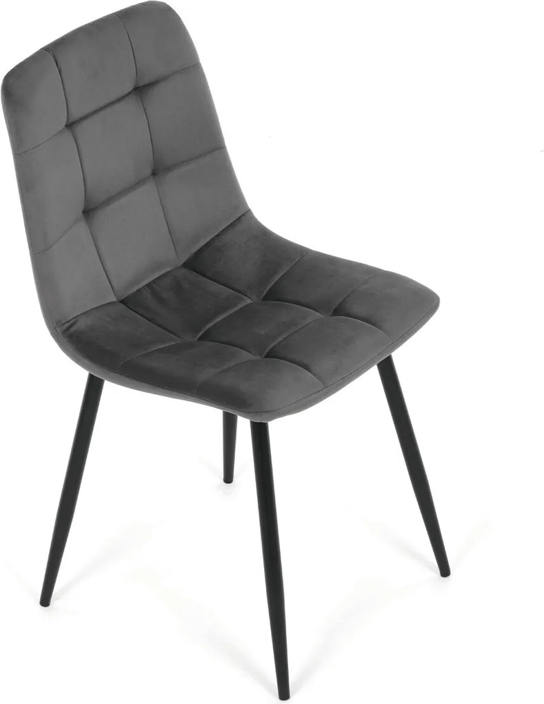 CT-V5081 GREY4 szürke bársony étkezőszék