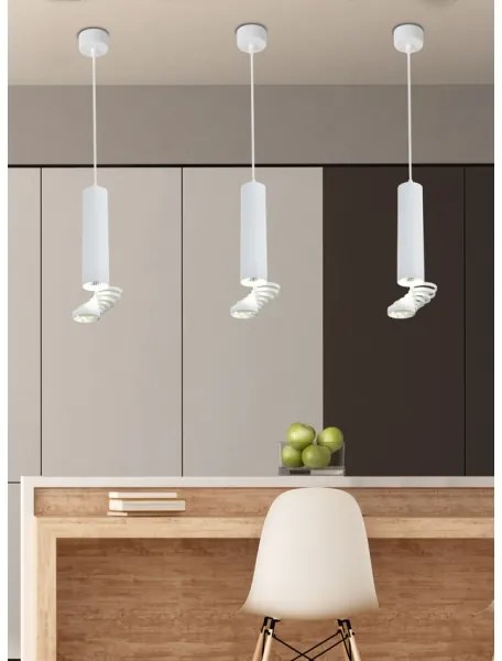 Csillár zsinóron TUBA 1xGU10/50W/230V fehér