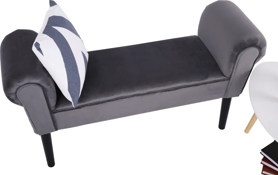 Lóca, Velvet szövet, szürke/fekete, BURDA