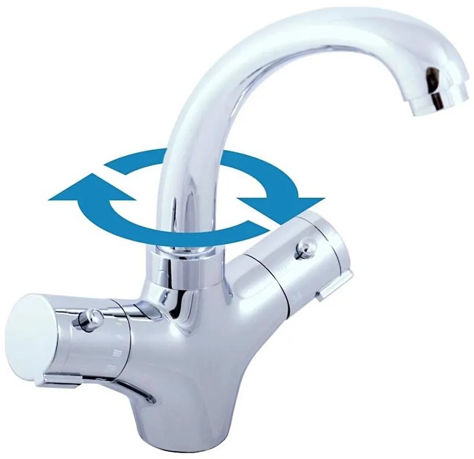 RAV Slezák TRM26.0 - TERMO termosztátos mosdócsaptelep, 23,5 cm, fényes króm