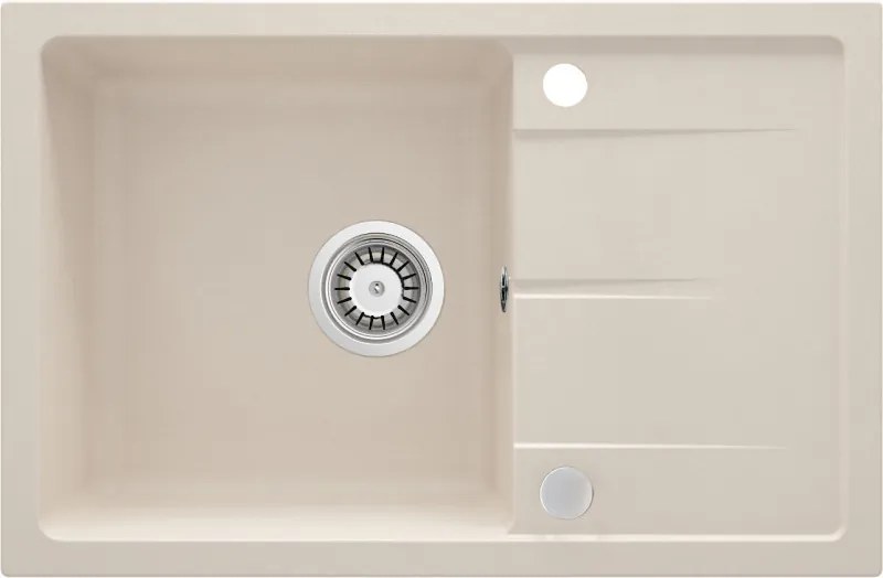 Leda gránit mosogató_beige_1 medence+csepegtető