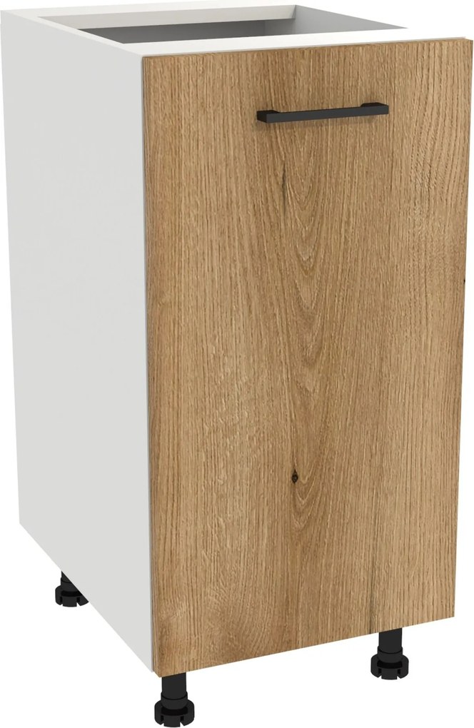 Konyhaszekrény alsó 40 Capri korpusz fehér front tölgy Evoke