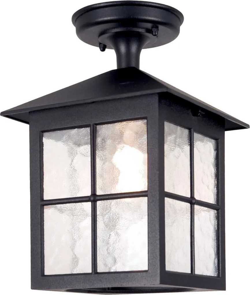 Elstead klasszikus kültéri mennyezeti lámpa winchester fekete átlátszó IP43 elsbl18a-black