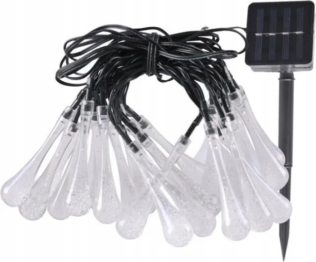 LED-es napelemes kerti girland Ice Goldlux 315250