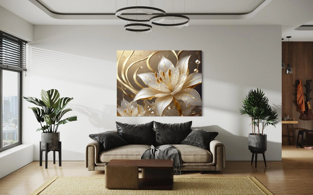Gario Vászonkép Glamour virág Méret: 120 x 80 cm