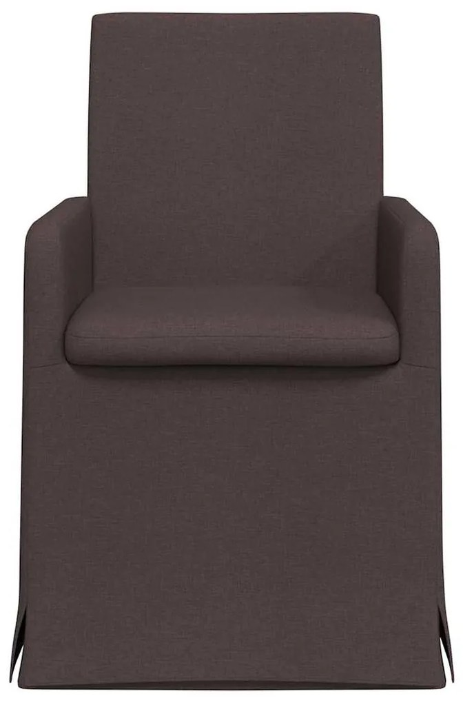 Étkező Székek 2 pcs sötétbarna 57 x 67 x 95 cm szövet