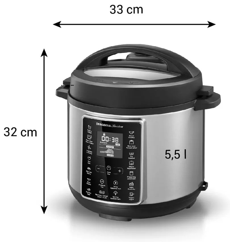 Elektromos kukta típusú rozsdamentes acél edény 5,5 l President – Tescoma