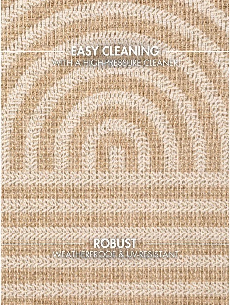 Krémszínű-natúr színű kültéri-beltéri szőnyeg 160x230 cm Haringey Woodfield – Ted Baker