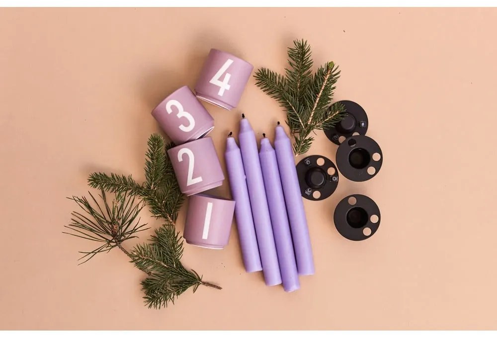 Porcelán gyertyatartó készlet 4 db-os Mini - Design Letters,