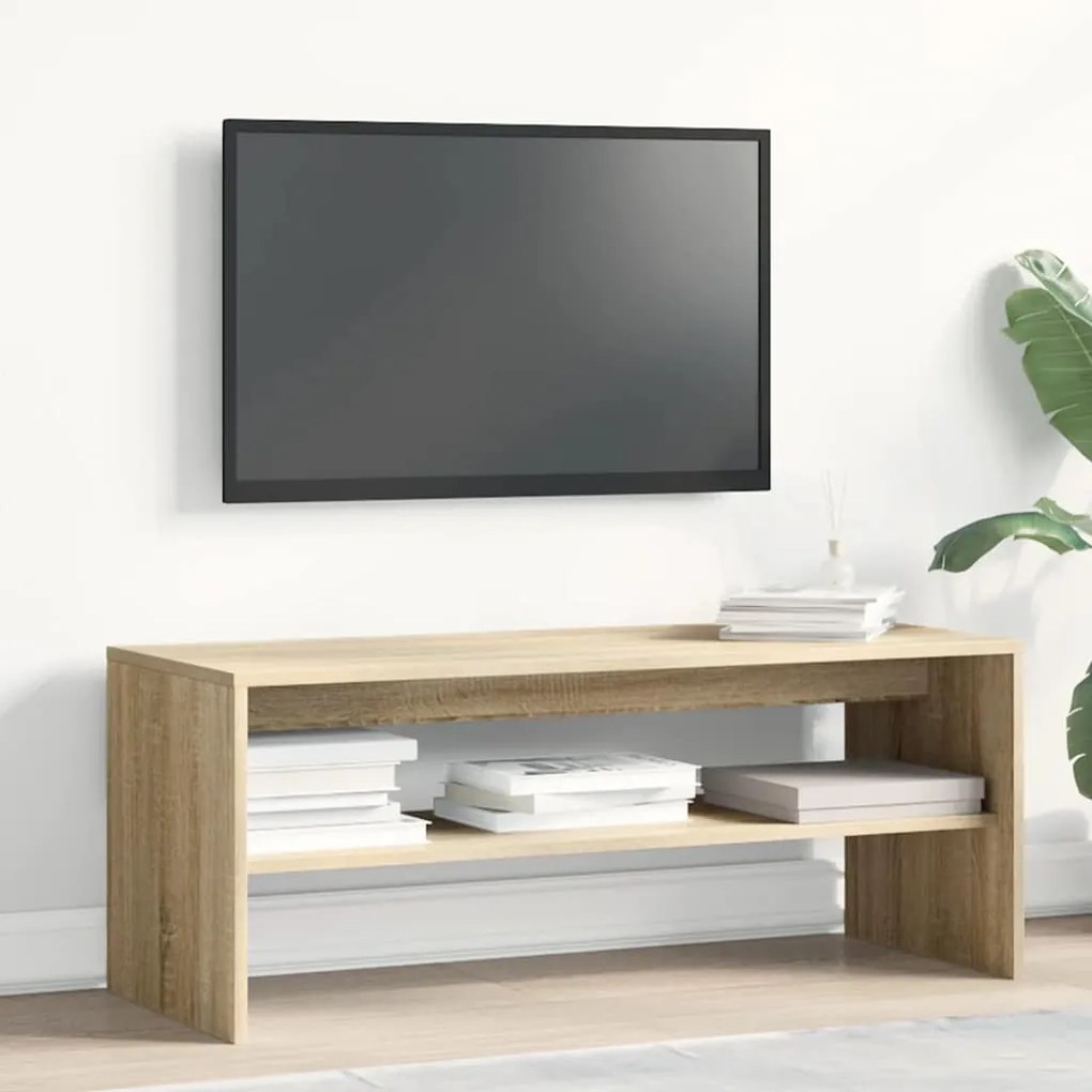 sonoma tölgy színű forgácslap TV-szekrény 100 x 40 x 40 cm