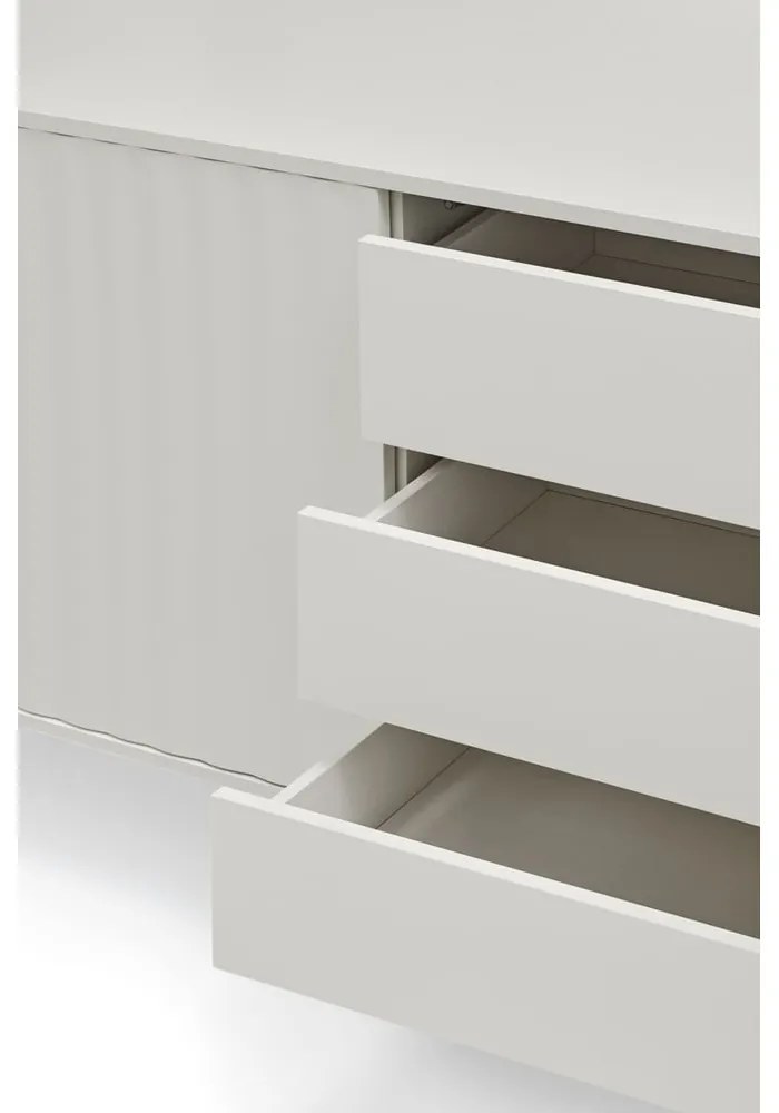 Fehér alacsony komód 211x80 cm Sierra – Teulat