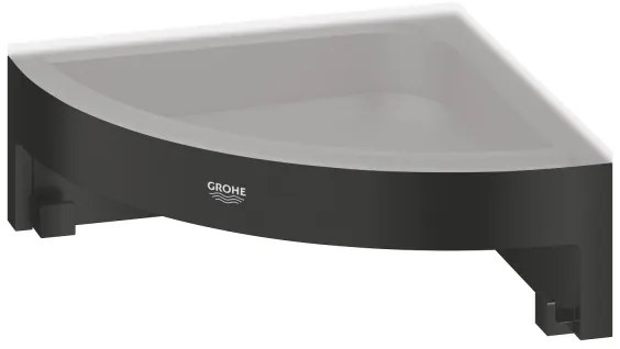 GROHE 411062430 - ESSENTIALS sarok zuhanypolc, 250 × 250 mm, fekete