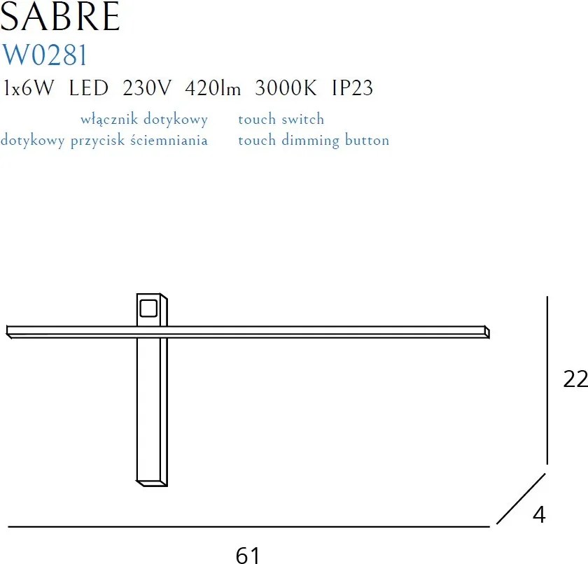 Fali Lámpa Fekete MAXLIGHT W0281