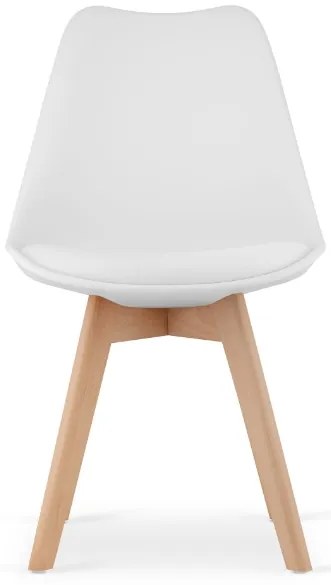 Étkezőgarnitúra 1+4, KAMI fehér asztal 80x80 + BALI MARK fehér székek