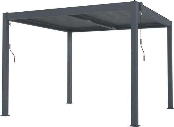 Bioklimatikus pergola G21 Austin 3×3 m, antracit színű alumínium (63900800)
