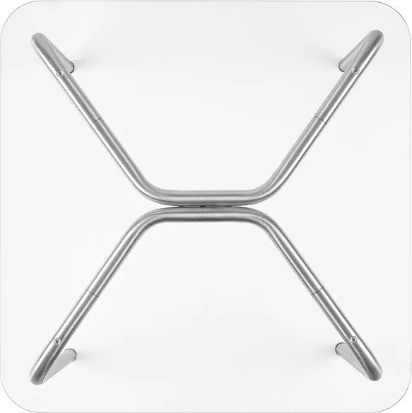 Ezüstszínű dohányzóasztal üveg asztallappal 60x80 cm Uku – noo.ma