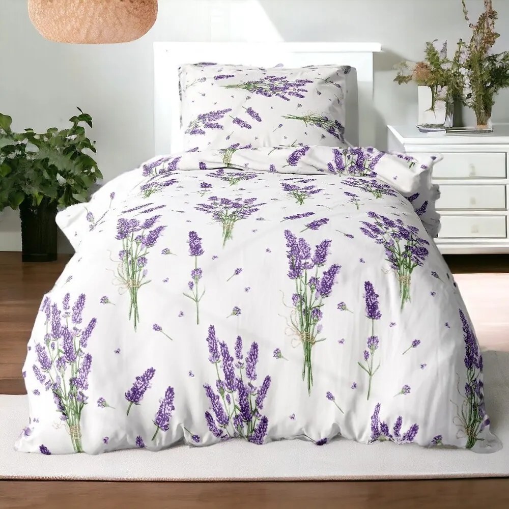 Krepp pamut ágynemű Homa TORRY LAVENDER 2 részes 140x200 cm