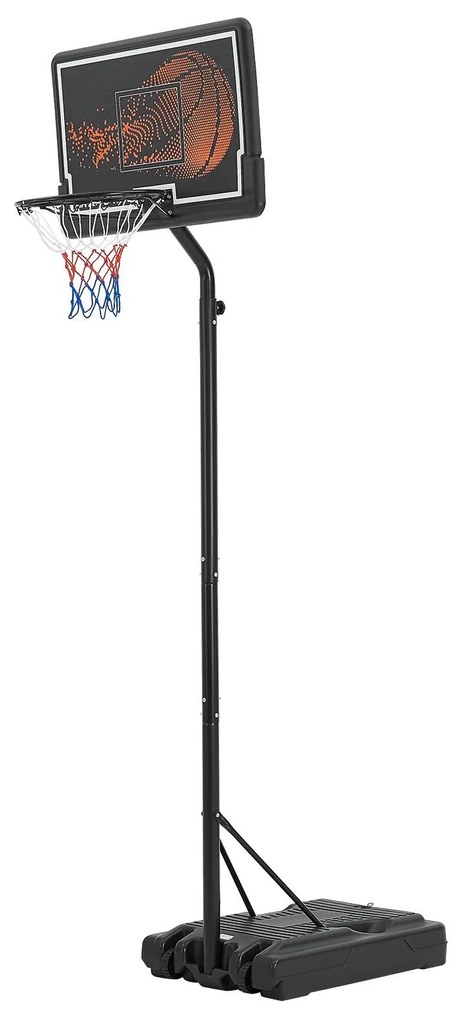 Juskys Kosárlabdapalánk kerekekkel - 255-305 cm