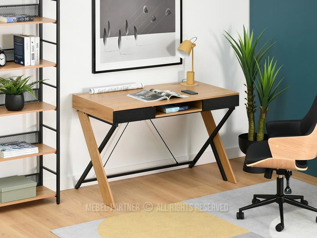PC asztal Hilly (fekete tölgy). Akció -20%. 1109765