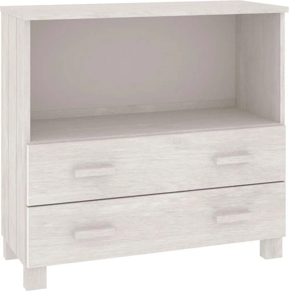 vidaXL HAMAR fehér tömör fenyőfa tálalószekrény 85 x 35 x 80 cm