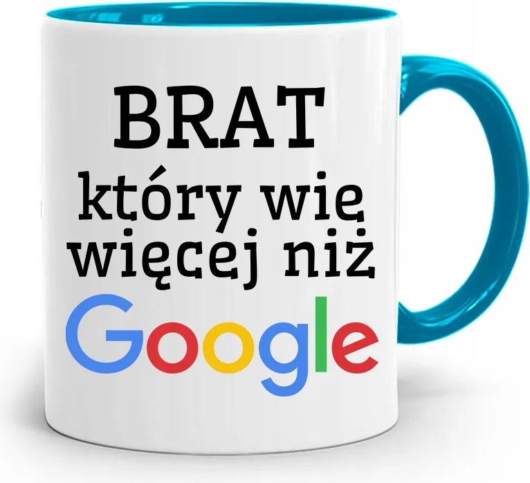 Kék Testvér Bögre, Aki Többet Tud, Mint A Google, fényképes nyomattal