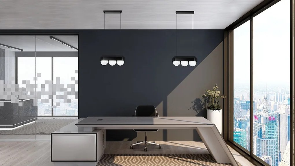 KING HOME MSE010100273 DROPS Modern Függesztett Lámpa Fekete G9 IP20