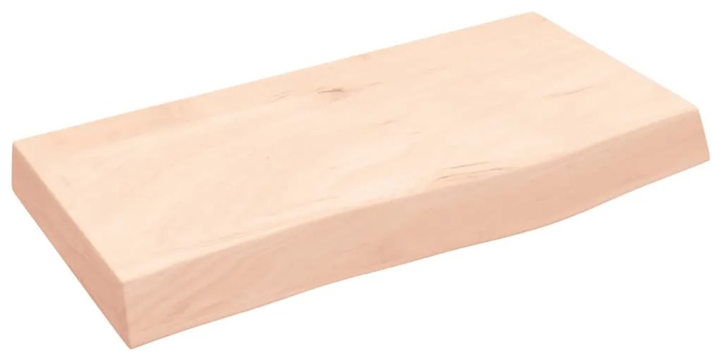 kezeletlen tömör tölgyfa fali polc 60x30x(2-6) cm