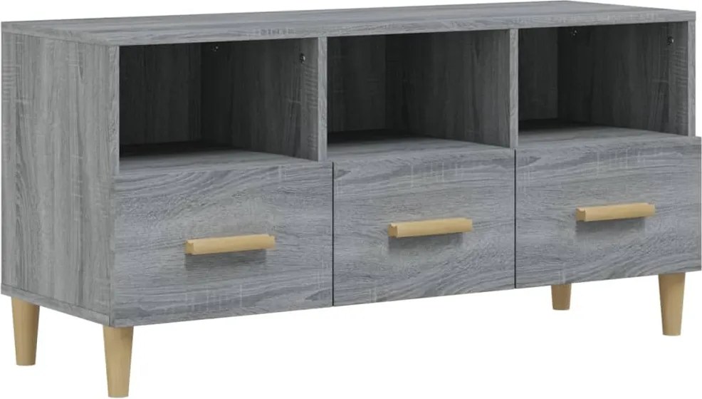 vidaXL szürke sonoma színű szerelt fa TV-szekrény 120 x 36 x 50 cm