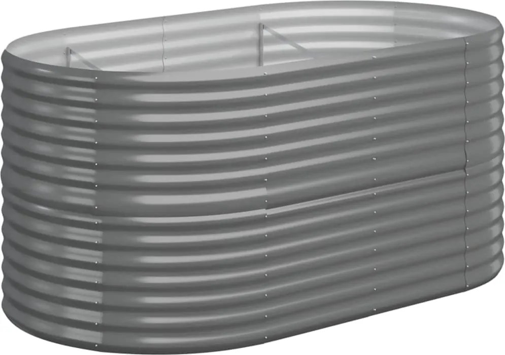 vidaXL szürke horganyzott acél kerti magaságyás 152x80x68 cm