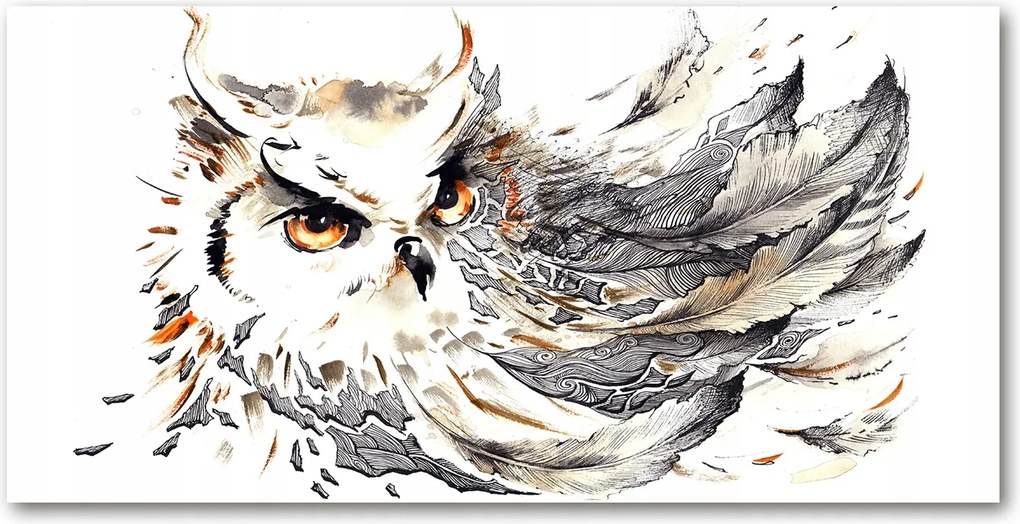 Fotó-kép fotó edzett üveg Bagoly 140x70