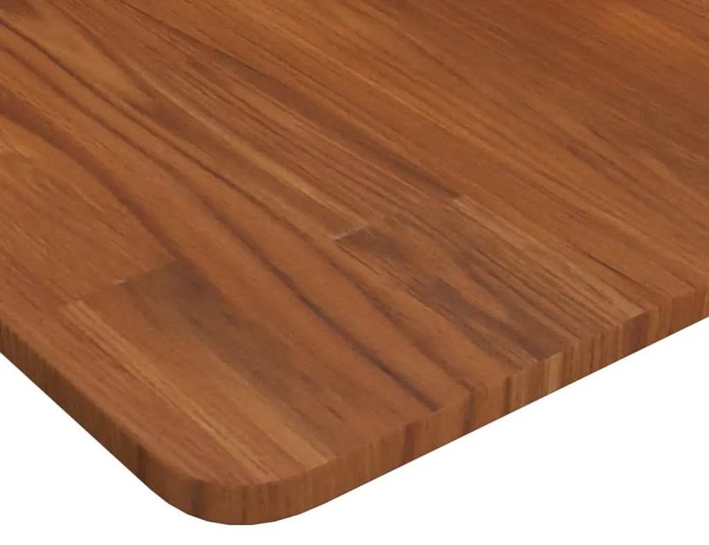 sötétbarna kezelt tömör fa fürdőszobai pult 60 x 40 x 1,5 cm