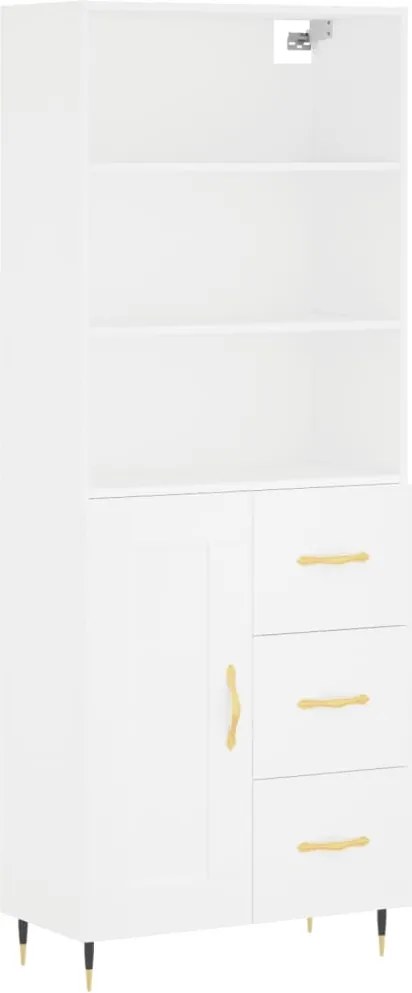 vidaXL fehér szerelt fa magasszekrény 69,5 x 34 x 180 cm