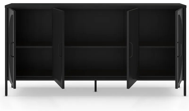 Fekete komód 160x90 cm Tayra – Marckeric