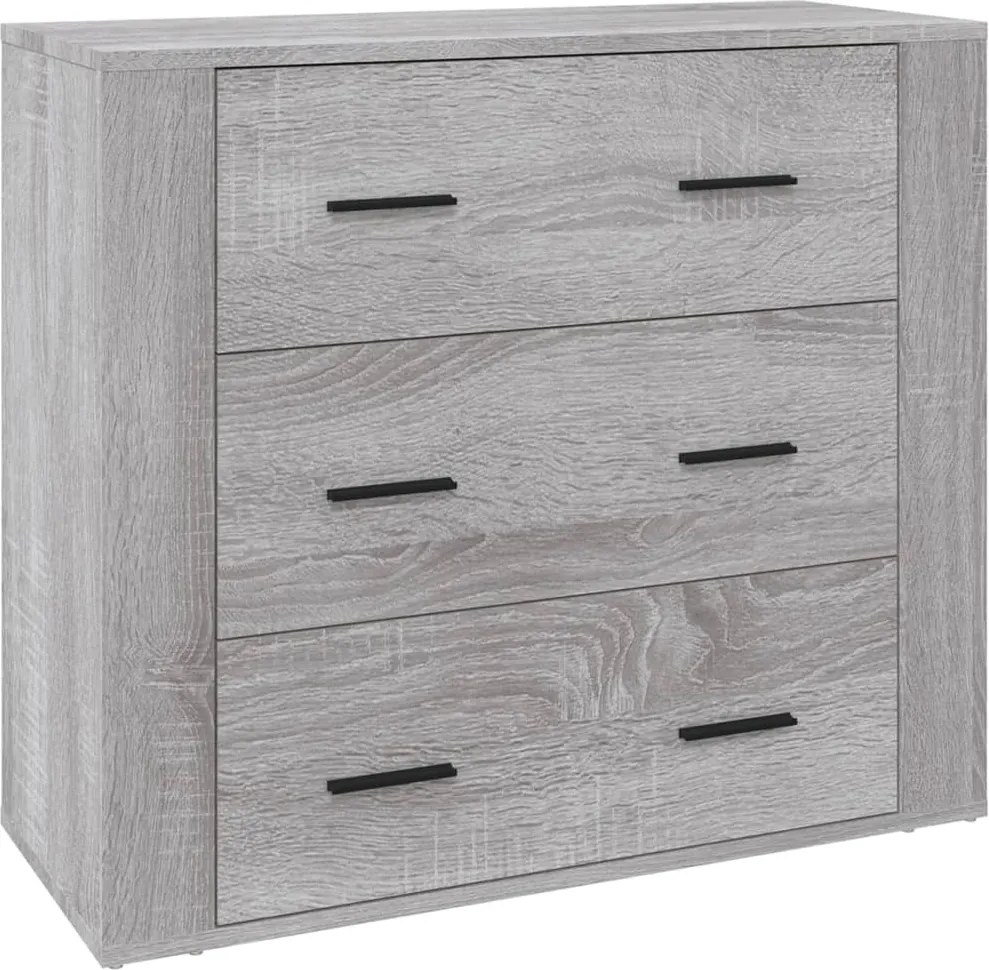 vidaXL szürke sonoma színű szerelt fa tálalószekrény 80x33x70 cm