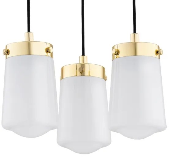 Argon 6164 - Csillár zsinóron PASADENA 3xE27/15W/230V arany/fehér