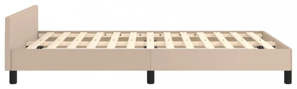kávészínű ágykeret fejtámlával matrac nélkül 120x200 cm