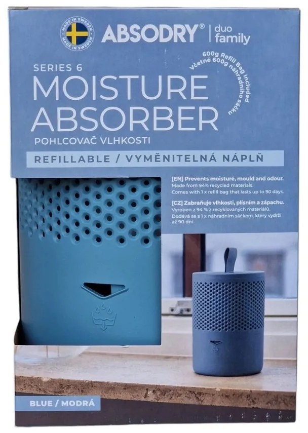 Everbrand Moisture Absorber Absodry Duo családizsák 6-sorozat, 50 m3-ig, kék színű