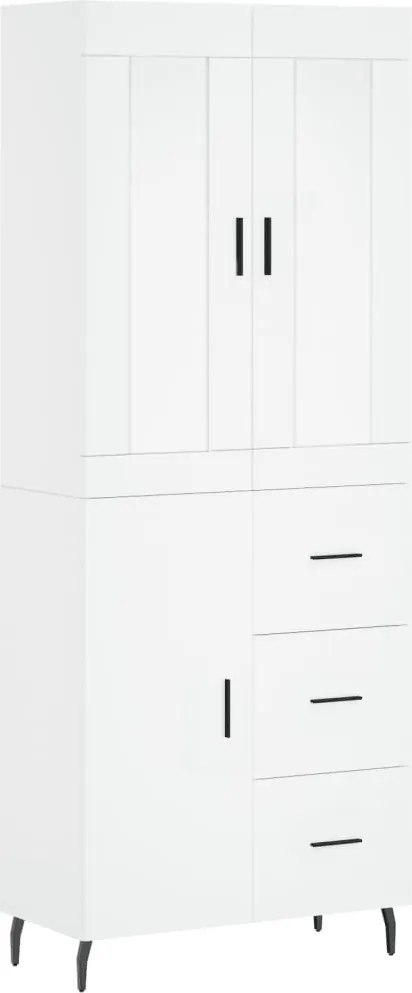 vidaXL fehér szerelt fa magasszekrény 69,5 x 34 x 180 cm