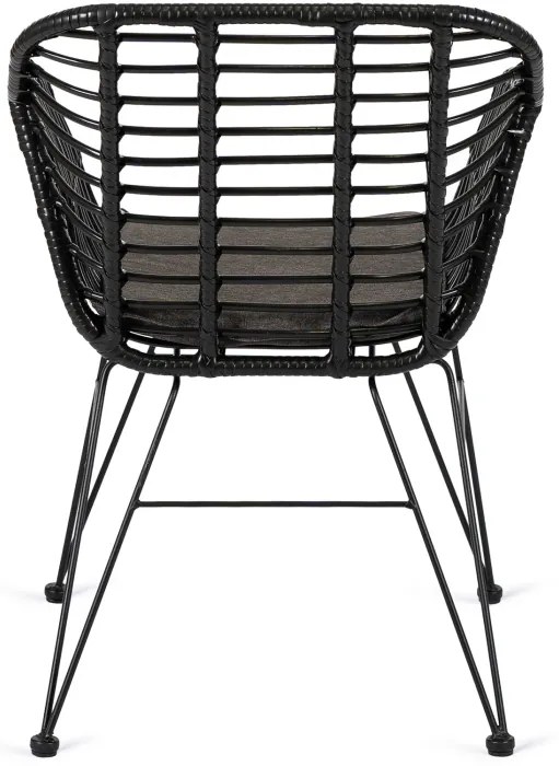 Musa fekete rattan szék