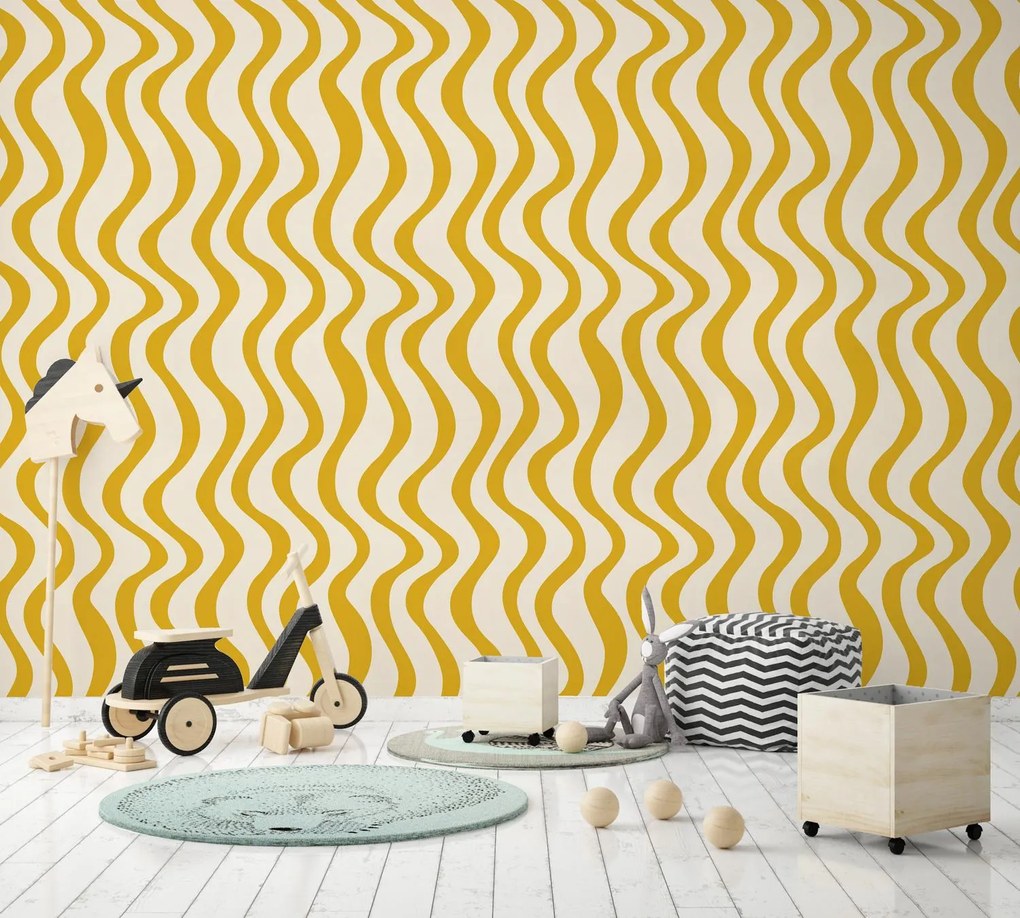 Fotótapéta - Sárga hullámok (147x102 cm)