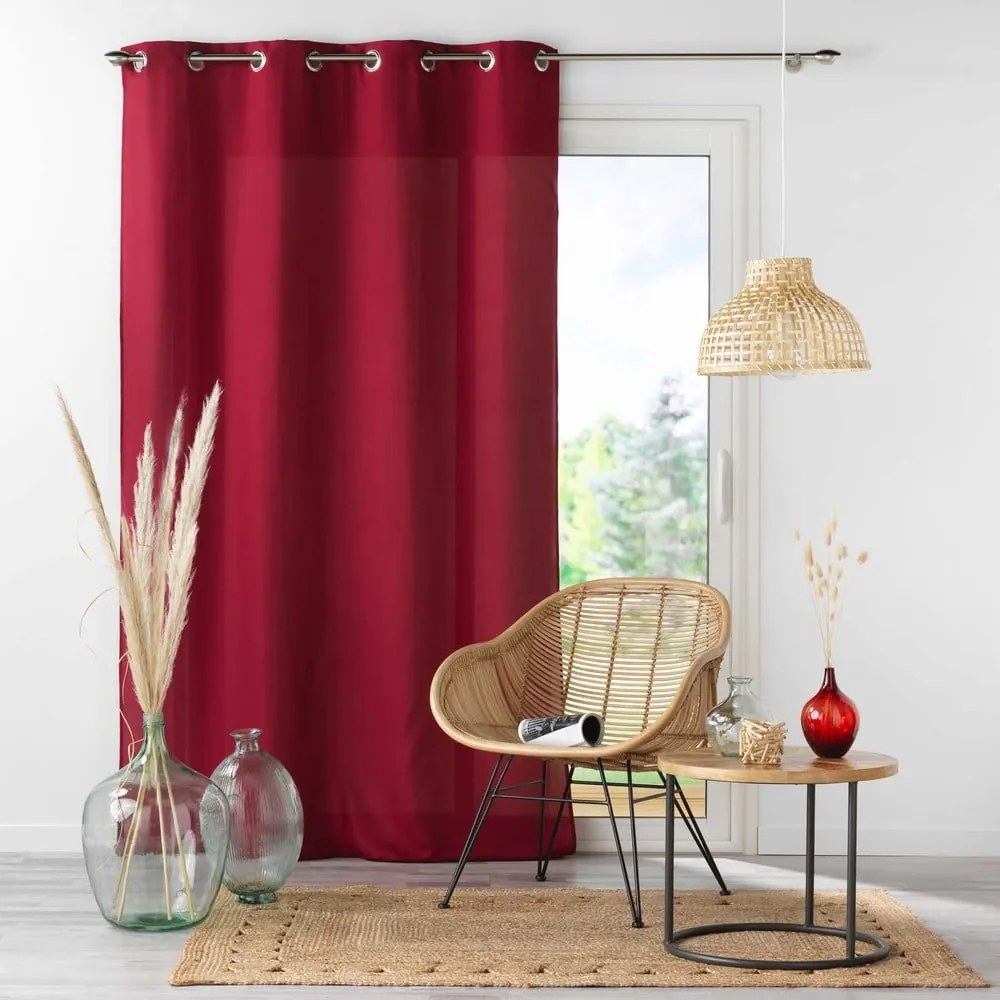 Borvörös mikroszálas függöny 140x260 cm Absolu – douceur d'intérieur