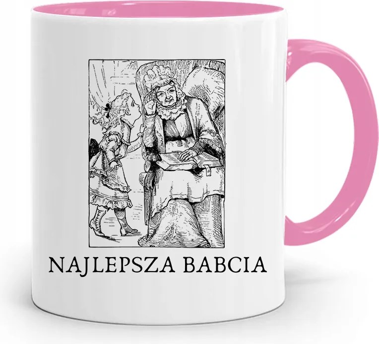 Rózsaszín Bögre Nagymamáknak A Legjobb Nagymama fényképes nyomtatással