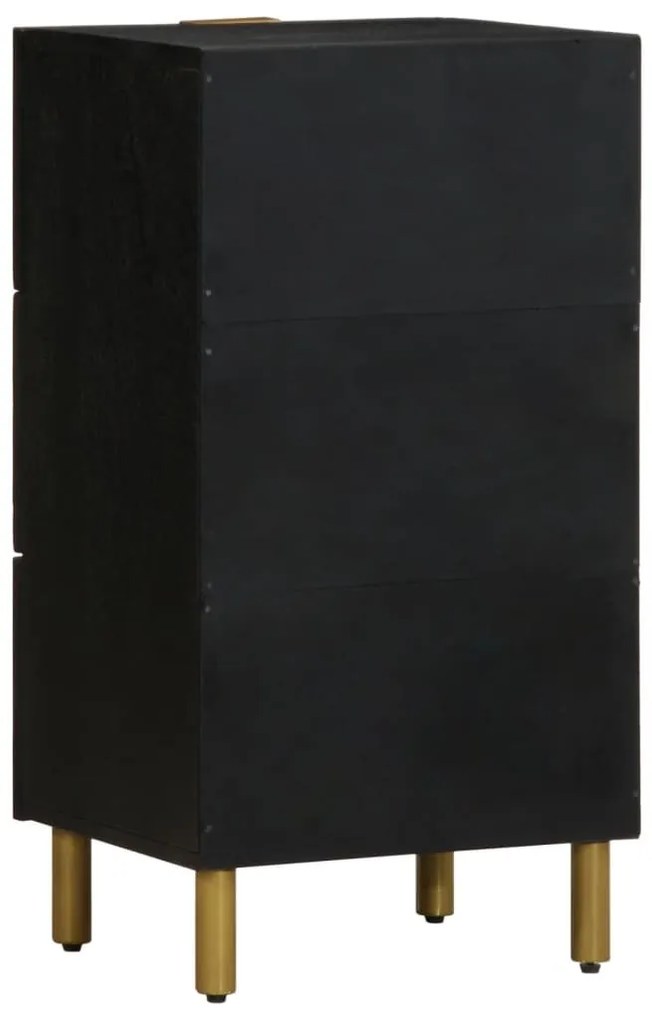 fekete szerelt fa tálalószekrény 40 x 33 x 75 cm