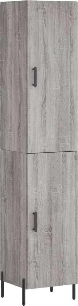 vidaXL szürke sonoma szerelt fa magasszekrény 34,5 x 34 x 180 cm