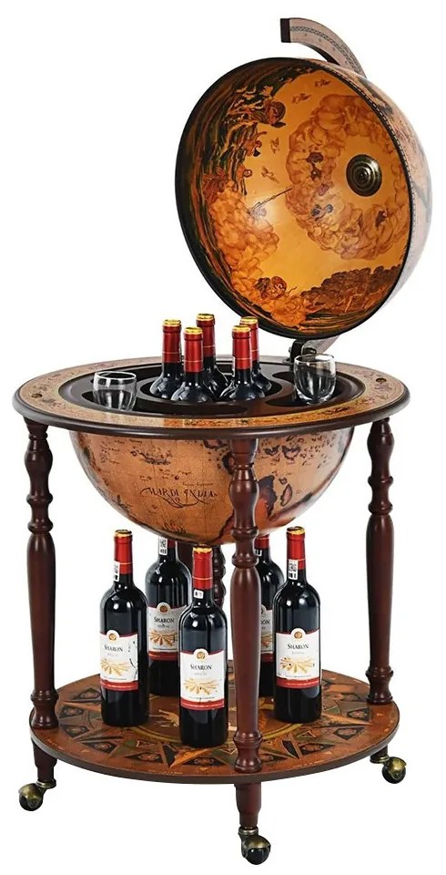 Földgömb alakú bárszekrény