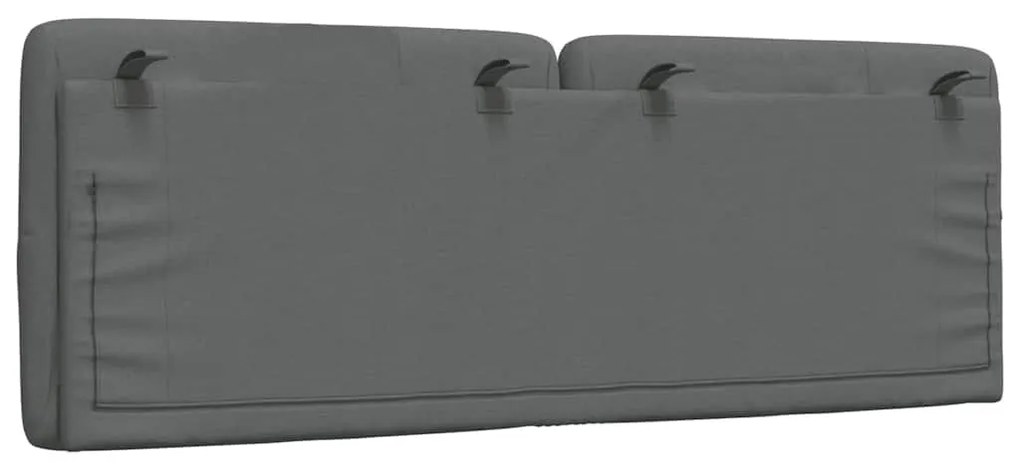 sötétszürke szövet fejtámla párna 140 cm