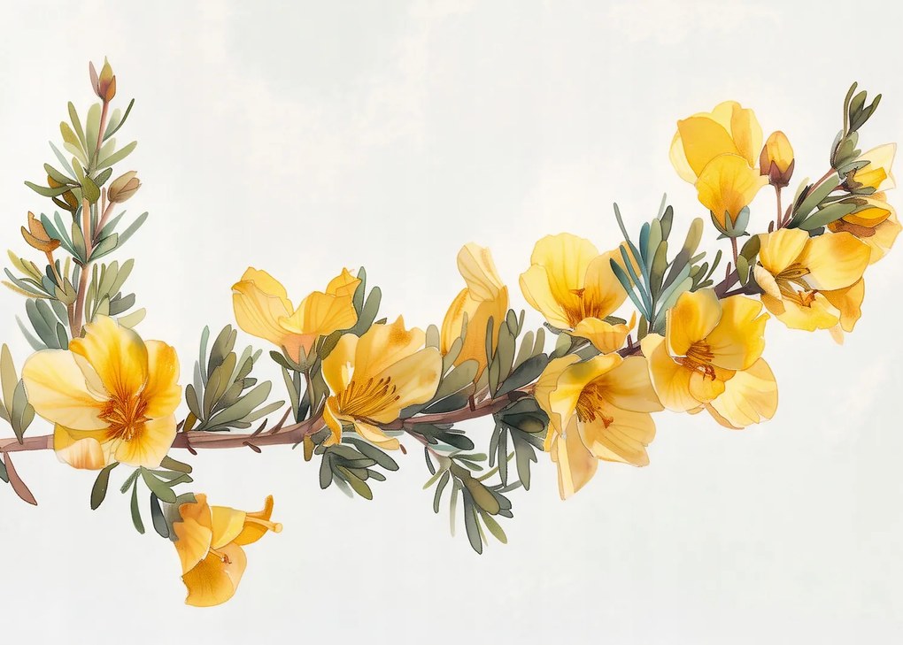 Poszter 70x50cm Sárga virágok