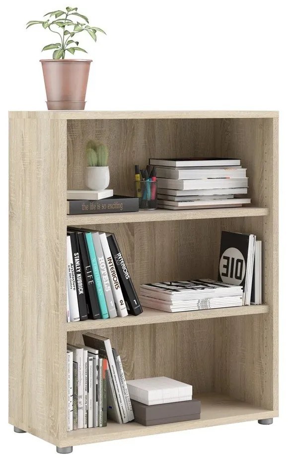 Natúr színű moduláris könyvespolc tölgyfa dekorral 89x113 cm Prima – Tvilum